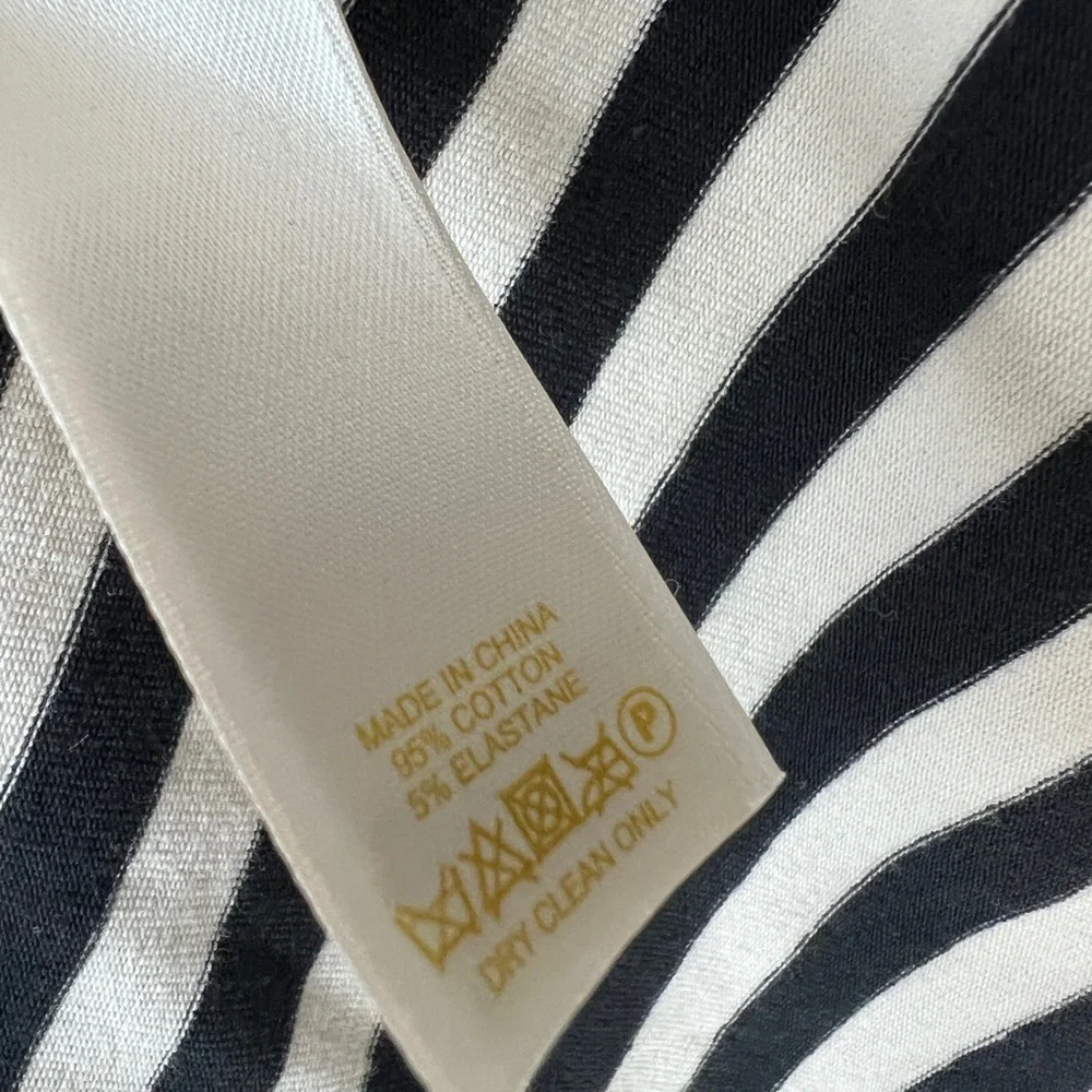 Kate Spade Tullia Black & White Striped Fit and Flare Dress Women’s‎ Medium